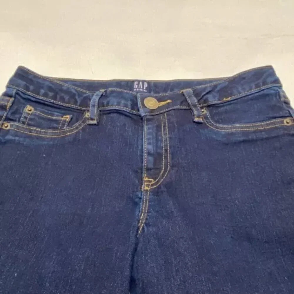 Gap Denim Jeans Girls Size 14 Regular Stretch Super Skinny Dark‎ Wash EUC
